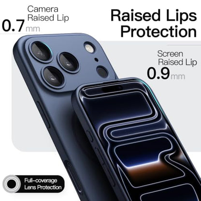 JETech Magnetic Slim Case for iPhone 17 Pro, Dark Blue - color: Dark Blue, size: iPhone 17 Pro