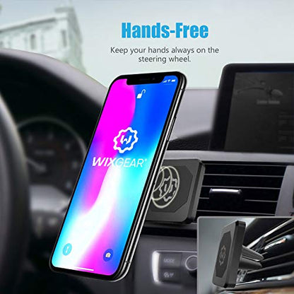 Universal Air Vent Magnetic Phone Car Mount Holder for Cell Phones with Fast Swift-Snap Technology, Magnetic Cell Phone Mount [New Stronger Square Design]