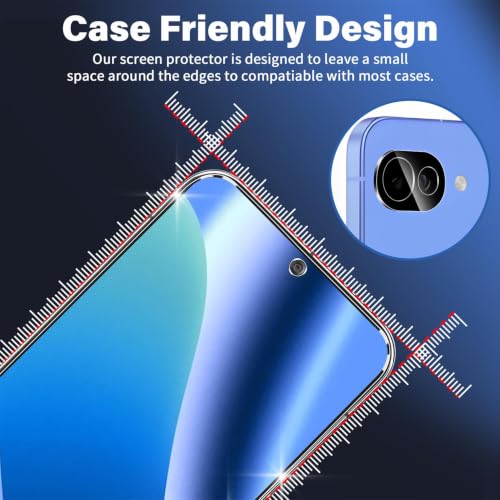 letosan 3 Pack for Google Pixel 10a Screen Protector Tempered Glass + 2 Pack Camera Lens Protector, Military Grade Shatterproof, 9H Hardness, Fingerprint Unlock,Case Friendly 6.3 Inch - size: Pixel 10A-6.3 Inch