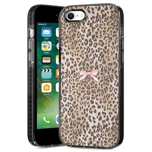 2 Pack Cute Cheetah Print Phone Case for iPhone 7/8 / SE 2020/2022 Pink Bow Case 4.7", Clear Coquette Fashion Luxury Leopard Pattern Design Girls Women Funda Shockproof Soft TPU Cover - color: Cheetah Print 04, size: iPhone 7 / 8 / SE 2020 / 2022