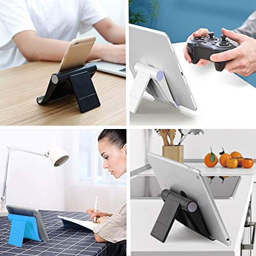 VOVIGGOL 4 Pack Cell Phone Stand for Desk, Foldable Cell Phone Holder Mobile Stand Phone Dock, Adjustable Tablet Stand Holder Compatible with iPhone 16 15 14 13 12 11 Pro iPad Samsung(4 Color) - color: 4 Different Color