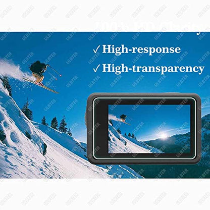 ULBTER Screen Protector for DJI OSMO Action 4 Camera + Lens cap[6+2 Pieces] - size: Action 4