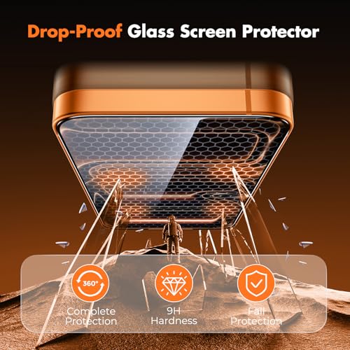 UNBREAKcable for iPhone 17 Pro Max Screen Protector, 3-Pack Full Coverage Tempered Glass [Military Grade Shatterproof] [9H Hardness] [Easy Installation] [Bubble Free] for iPhone 17 Pro Max 6.9" - size: iPhone 17 Pro Max