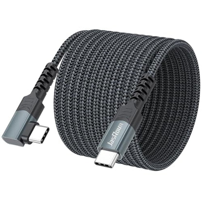 15FT USB C Cable Right Angle, 60W Fast Charging Long USB C 90 Degree Cord - size: 15 Feet