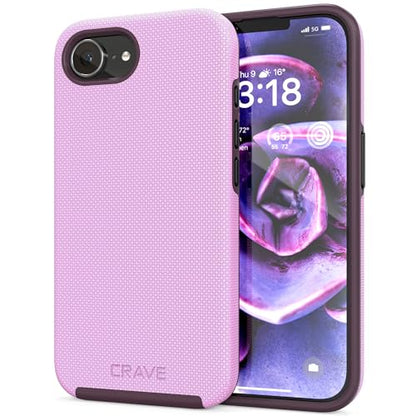 Crave for iPhone 17e Case and iPhone 16e Case, Shockproof Protection Dual Layer Case for iPhone 17e, iPhone 16e (6.1 inch) - Lilac - color: Lilac