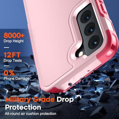zapica Designed for Samsung Galaxy S22 Case, Light Pink | Military Grade Drop Protection, Dual Layer Structure Design, Heavy Duty Shockproof Non-Slip Phone Cover - color: Light Pink, size: Samsung Galaxy S22 6.1''