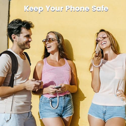 OUTXE Phone Lanyard Tether with 4 Patch- 2× Phone Tether, 4× Phone Patch with Adhesive, Compatible with Smartphone- Fine Glitter - color: #4- Fine Glitter