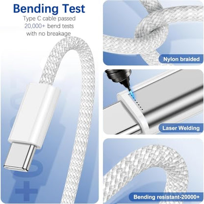 iPhone Charger Fast Charging [Apple MFi Certified],2Pack 40W-60W USB C Charger Block Dynamic Power Adapter 6FT iPhone Charger Woven Cable Cord for iPhone 17 Pro Max/Air/17e/16e/16Pro/15Plus/iPad - size: 6FT