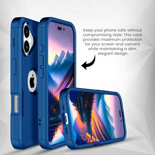 MXX for iPhone 17 Case, Heavy Duty 3 in 1 Wing Design Protective Cover with MagSafe, Phone Case 2025 (Navy Blue) - color: Navy Blue, size: iPhone 17