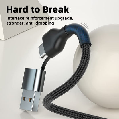 Reflex Power 6-in-1 Multi-Functional Charging Cable, 1.2m Nylon Braided, USB-C, Micro, IP Connectors, Fast Charge for Android & iOS Devices, Durable Aluminium Alloy, Perfect for Travel & Home