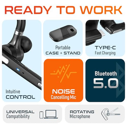 Delton Ultralight Bluetooth Headset with Noise Cancelling Microphone