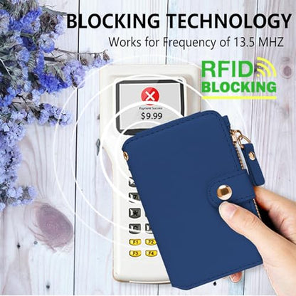 M-Plateau Phone Wallet Stick On with Attachable Sticker | Credit Card Holder for Women Phone case Stick on Attachable Credit Card Holder for Phone (Compatible with Most Smartphones) - color: Dark Blue
