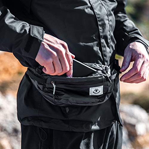 4Monster Hiking Waist Packs Portable,Water Resistant Fanny Bag with Adjustable Strap,Lightweight Crossbody Chest Bag Slim Bag - color: Grey