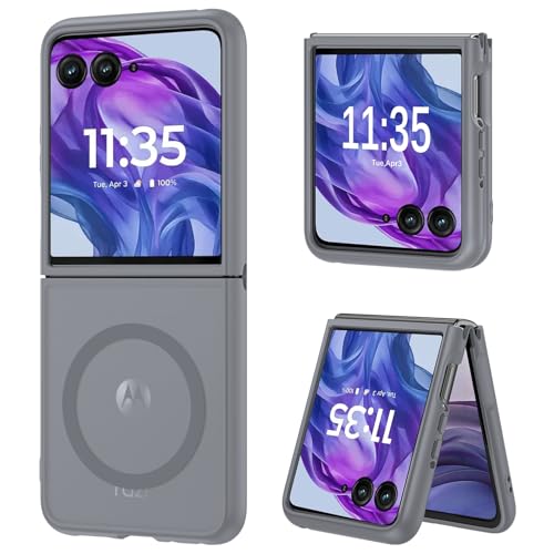 DUEDUE for Motorola Razr Plus 2026/2025/2024 Case Magnetic, Moto Razr 50 Ultra 5G Case, Protective Cover Shockproof Phone Case for Motorola Razr+ Plus 2026/2025/2024/Moto Razr 50 Ultra, Gray - color: Grey