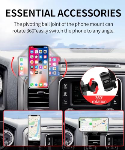 Car Phone Holder for Dodge Ram 1500/Ram 2500/Ram 3500 2013-2018 Accessories - size: for 2013-2018 Ram 1500 2500 3500