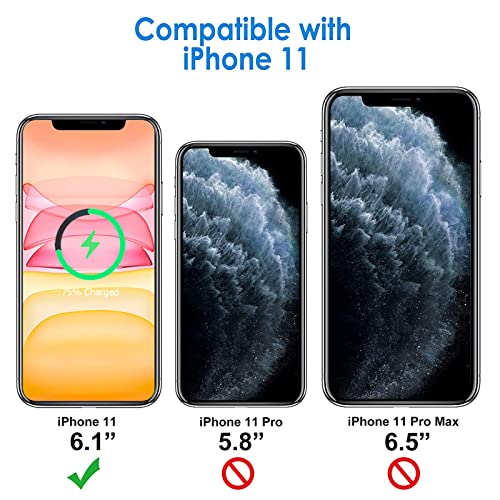 Battery Case for iPhone 11,Upgraded 10000mAh High Capacity Rechargeable Portable Protective Extended Charger Case Wireless Charging Compatible with iPhone 11 (6.1 inch) Charging Cover &Carplay (Black) - size: iPhone 11 (6.1 inch)