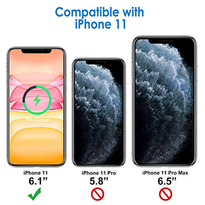 Battery Case for iPhone 11,Upgraded 10000mAh High Capacity Rechargeable Portable Protective Extended Charger Case Wireless Charging Compatible with iPhone 11 (6.1 inch) Charging Cover &Carplay (Black) - size: iPhone 11 (6.1 inch)