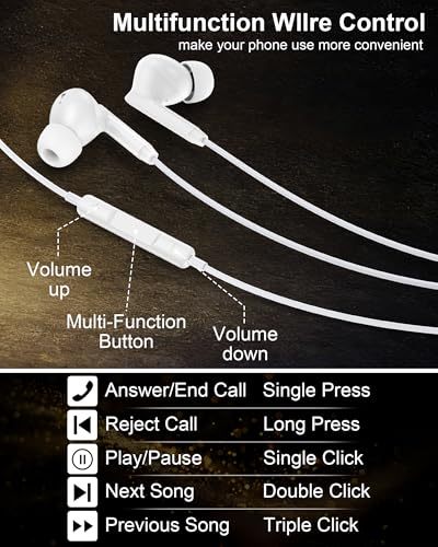 iPhone 17e 17 Headphones Wired USB C Ear Buds for i Phone 18 Pro Max 17pro - color: White