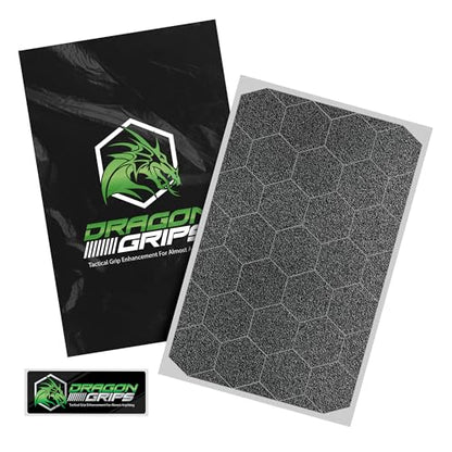 Dragon Grips Black Rubber Grip Tape - 25 Precut 1" Hex Griptape Stickers (Pack of 1), Non-Slip Adhesive for Cell Phones, Controllers, Guns, and Mouse Grip Tape, Rubberized Durable Texture, Made in USA - color: Black, size: 1" - 25pc 1 pack
