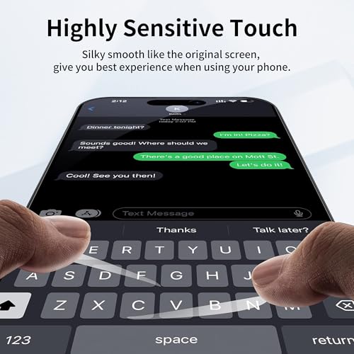 2 Pack for iPhone 16 Pro Privacy Screen Protector 25° Anti-Spy