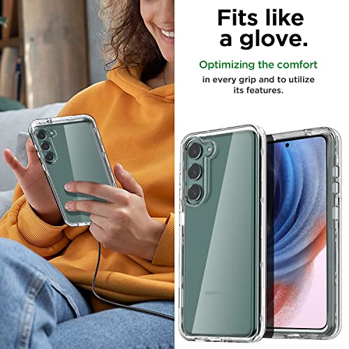 AICase for Galaxy S23 Case Clear Case(6.1"),Heavy Duty Drop Protection Full Body Rugged Shockproof/Dust Proof 3-Layer Military Protective Tough Durable for Samsung S23 6.1 5G - color: Clear Heavy Duty
