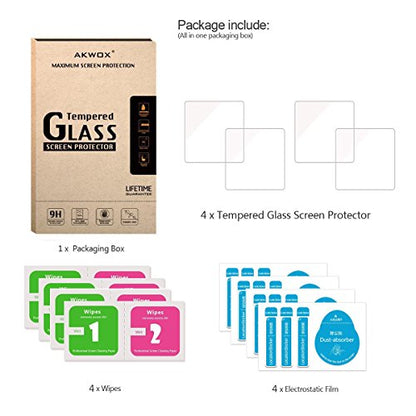 (Pack of 4) Tempered Glass Screen Protector for Fitbit Blaze Smart Watch [0.3mm 2.5D High Definition 9H] Premium Clear Screen Protective Film for Fitbit Blaze