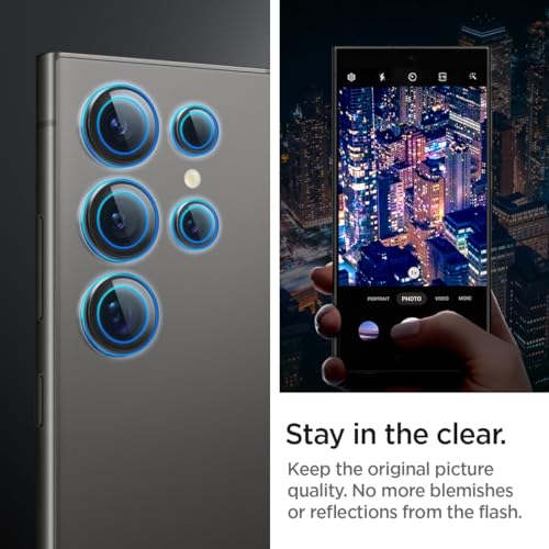Spigen Camera Lens Protector for Galaxy S24 Ultra - Titanium Black [2 Pack] - color: Titanium Black