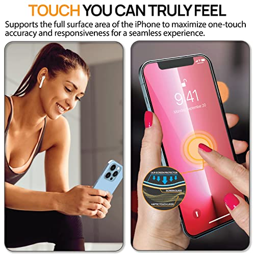 IceSword Privacy Screen Protector for iPhone 14 / iPhone 13 / iPhone 13 Pro (6.1 inch) [2022 Shatterproof], Tempered Glass Film 9H Hardness,10X Stronger, Case Friendly, Anti Spy 13P - Privacy - color: Privacy