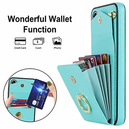 Asuwish Wallet Case for Samsung Galaxy A16 5G/4G Women Men Teal | with Tempered Glass Screen Protector, Ring Holder, RFID Blocking, Card Holder, Wrist Strap, PU Leather, Cover for A 16 - color: Teal