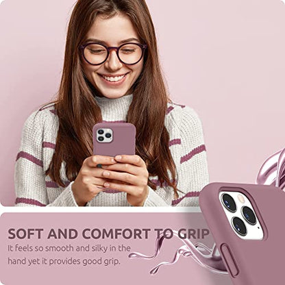 SURPHY Compatible with iPhone 11 Pro Max Case 6.5 inches, Thickened Liquid Silicone Phone Case (with Microfiber Lining) for iPhone 11 Pro Max 2019, Lilac Purple - color: Lilac Purple
