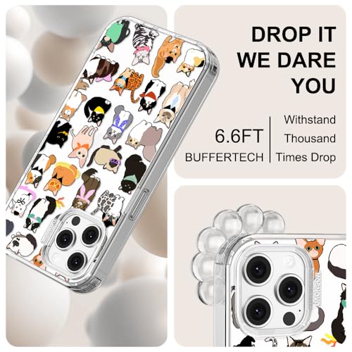MOSNOVO Case for iPhone 12 & iPhone 12 Pro, [Buffertech 6.6ft Military-Grade Drop Protection] [Anti Peel Off Tech] Clear TPU Bumper Phone Case Cover Design - Cute Cats - color: Clear - Cute Cats, size: iPhone 12 / iPhone 12 Pro