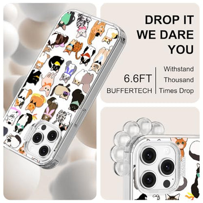 MOSNOVO Case for iPhone 12 & iPhone 12 Pro, [Buffertech 6.6ft Military-Grade Drop Protection] [Anti Peel Off Tech] Clear TPU Bumper Phone Case Cover Design - Cute Cats - color: Clear - Cute Cats, size: iPhone 12 / iPhone 12 Pro