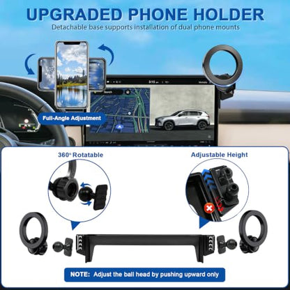 Dual-End Car Phone Holder for 2026 Mazda CX5 CX-5 Accessories 15.6 Screen - size: For 26 Mazda CX5, 15.6-Inch