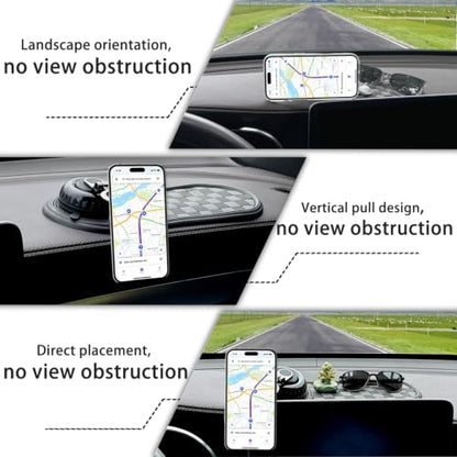 2026 Upgraded Car Phone Mount, 360° Adjustable Magnetic Anti-Slip Mat-Gray - size: Mat-Gray