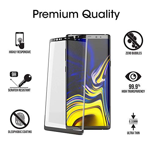 amFilm Screen Protector for Samsung Galaxy Note 9 Tempered Glass 3 Pack