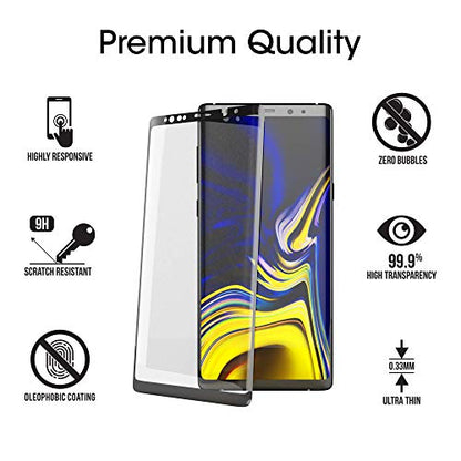 amFilm Screen Protector for Samsung Galaxy Note 9 Tempered Glass 3 Pack