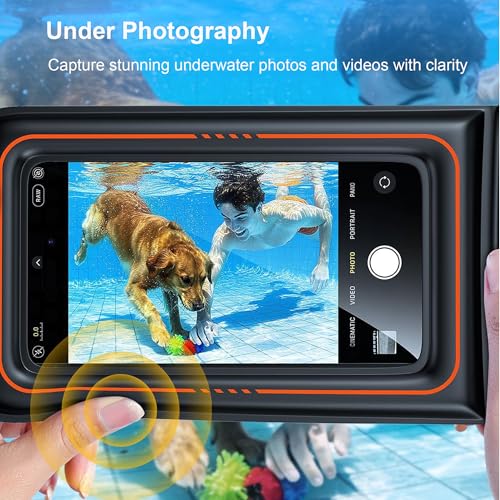 Floating Waterproof Phone Pouch 2 Pack, IP68 Waterproof Phone Case Dry Bag Kayak/Beach/Cruise Travel Essentials, Water Proof Pouch for iPhone 17 16 15 Pro Max, Samsung S25 -7 inch and smaller phones