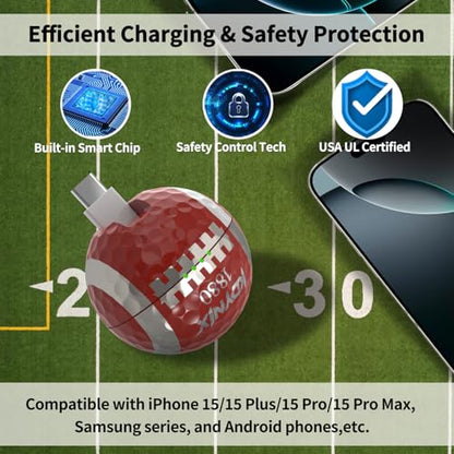 Mini Portable Charger USB C Power Bank 2000mAh Phone Charger Battery Pack Compatible with iPhone 17/17 Air/17 Pro/17 Pro Max/16/16 Plus/16 Pro/16 Pro Max/15 Series, Galaxy Series, Android etc - color: Rugby