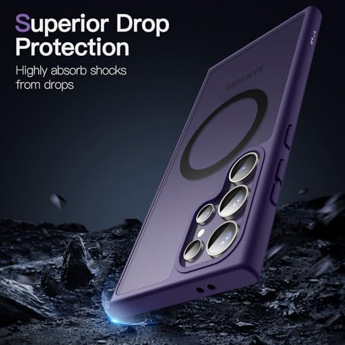 JETech Magnetic Case for Samsung Galaxy S24 Ultra, Titanium Violet - color: Titanium Violet, size: Galaxy S24 Ultra