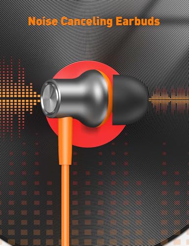 iMangoo for Apple MFi-Certified Wired Earbuds for Lightning Headphones - color: Orange