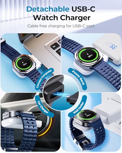3 in 1 Wireless Charger Station for Galaxy S26 Ultra S25 S24, Foldable - color: Samsung White