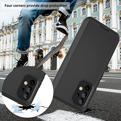 Compatible with Samsung Galaxy A53 5G Case, with Belt Clip Holster Heavy Duty Rugged Shockproof Full Body Protection Kickstand Phone case for Samsung Galaxy A53 5G (Black) - color: Black