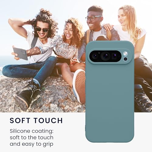 kwmobile Case Compatible with Google Pixel 9 Pro XL Case - Protective Slim TPU Phone Cover - Soft Matte Finish - Antique Stone - color: Antique Stone