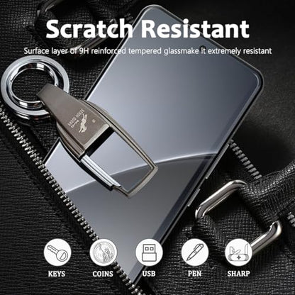 1 Pack Privacy Screen Protector for Xiaomi 15 with 2 Pack Camera Lens Protector, 9H Hardness, Anti Spy Tempered Glass Film, Black Protector for Xiaomi 15 - size: for Xiaomi 15