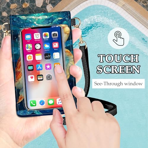 Small Crossbody Bags for Women Touchscreen Cell Phone Bag Cross Body Purses with adjustable Strap,Gifts For Teenage Girls - color: Turtle Under the Sea
