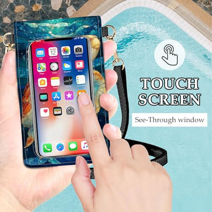 Small Crossbody Bags for Women Touchscreen Cell Phone Bag Cross Body Purses with adjustable Strap,Gifts For Teenage Girls - color: Turtle Under the Sea