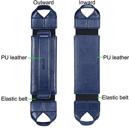 Joylink Hand Strap Holder Updated Version with Secure and 360°Swivel Leather Handle Grip Elastic Belt for All 10.1" Tablets (iPad Air Pro Samsung Nexus), Navy Blue
