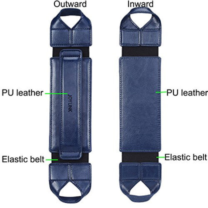 Joylink Hand Strap Holder Updated Version with Secure and 360°Swivel Leather Handle Grip Elastic Belt for All 10.1" Tablets (iPad Air Pro Samsung Nexus), Navy Blue