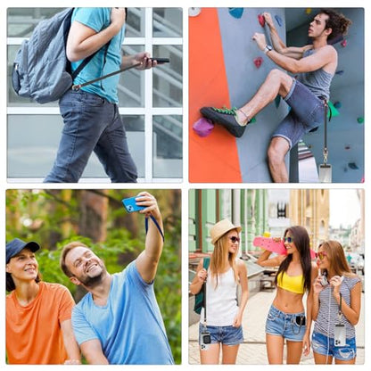 Hovmwey Stretchy Phone Lanyard Tether, 2 Pack Phone Leash Anti-theft Phone Strap for Anti-drop Outdoor Hiking Cycling Climbing Universal for Most Cell Phones, Space Gray - color: Space Gray