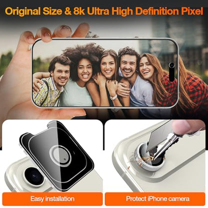 YMHML 3 Pack Compatible for iPhone Air Privacy Screen Protector Tempered Glass + 1 Set of Camera Lens Protector, 25°Anti Spy 17 Air, [Top 9H+ Military Grade Shatterproof] [Bubble Free, Auto-Dust Removal] - size: iPhone 17 Air-6.5 Inch